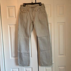 True Religion Light Wash Straight Leg Jeans